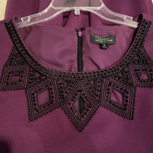 Tahari purple dress. - Picture 3 of 4
